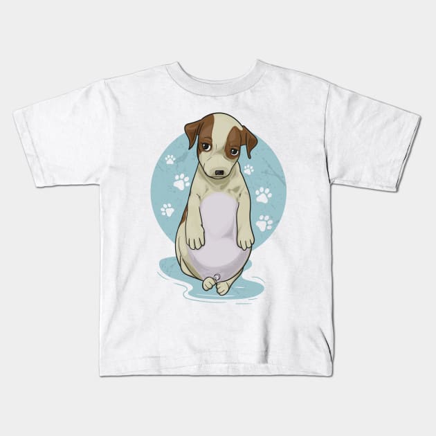 chubby dog meme Kids T-Shirt by PaperHead